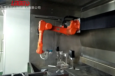 爾必地龍門式噴涂機器人客戶現(xiàn)場視頻
